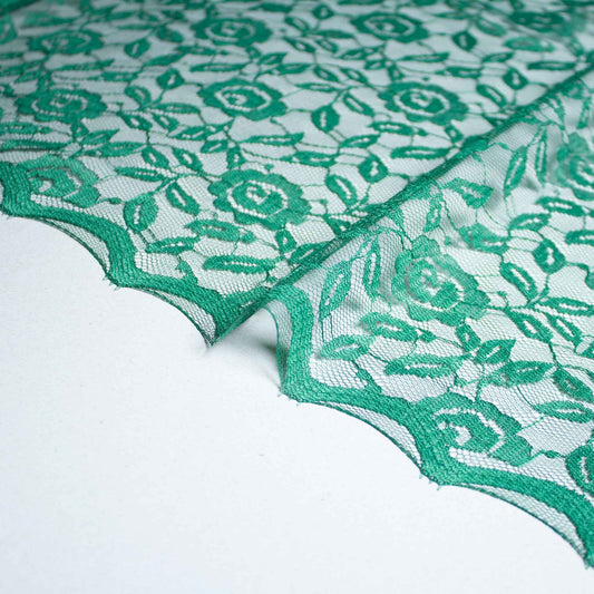 Spetstyg - Spets Grön Blommigt 36