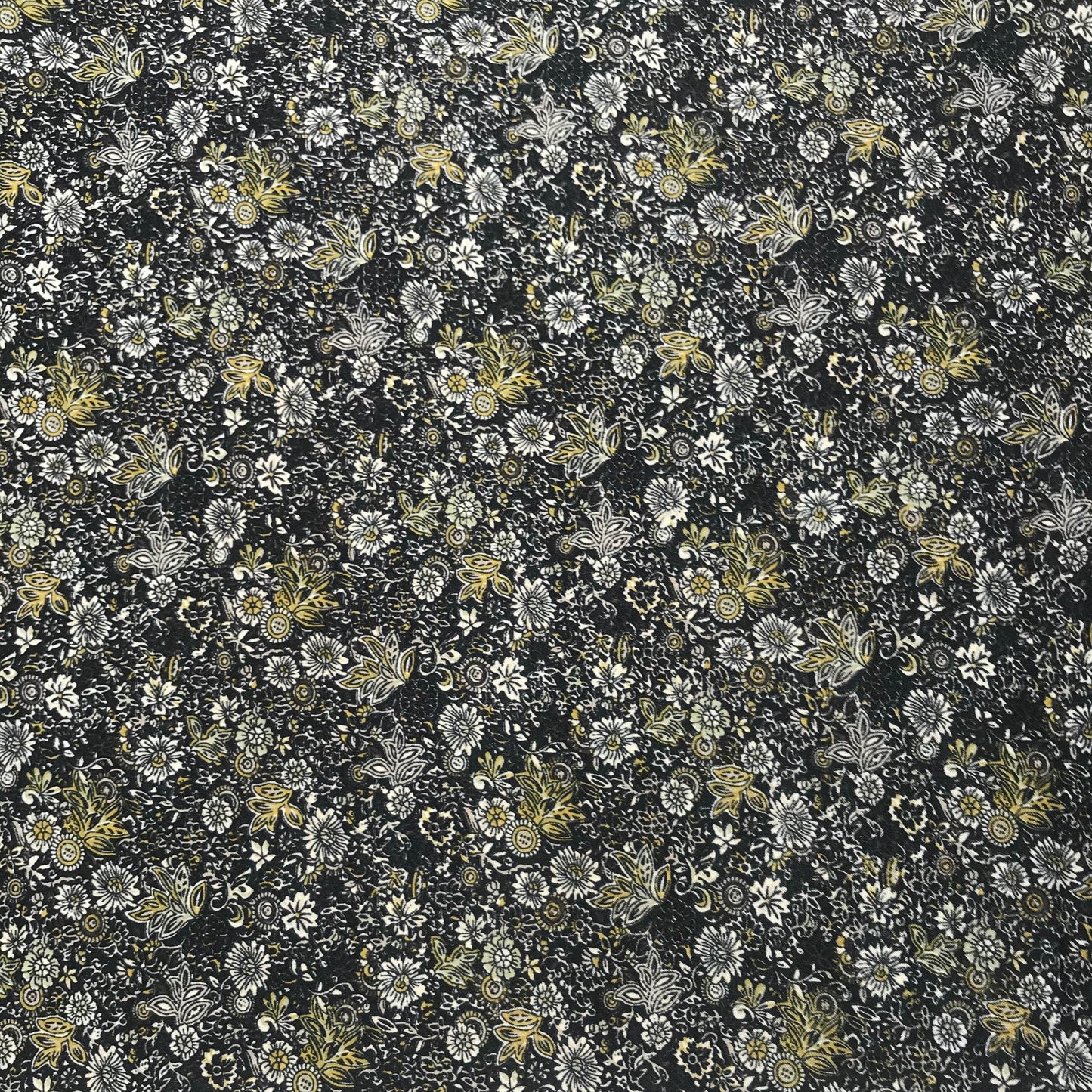 Mönstrade Modetyger - Mode Tyg Crepe Väldigt Mjuk Grön Svart Blad 11