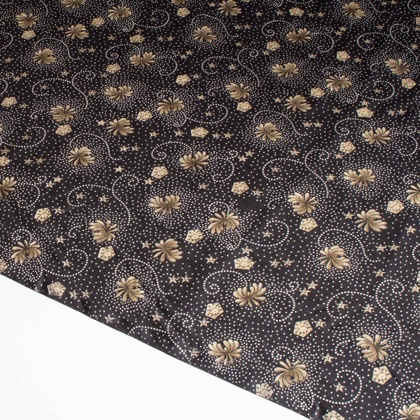 Mönstrade Modetyger - Väldigt Mjuk Svart Brun Beige Blad 30