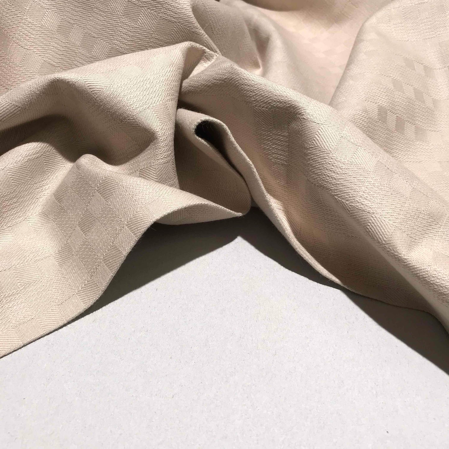 Grovt Bomullstyg - Beige 7