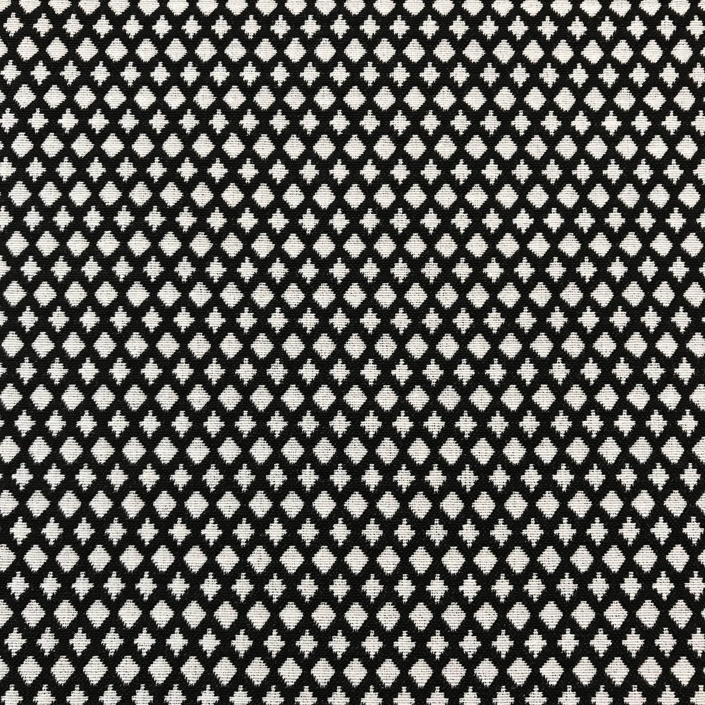 Stretchtyger - Diamond Pattern - Bomull Svart Vit Stark Stretch 3