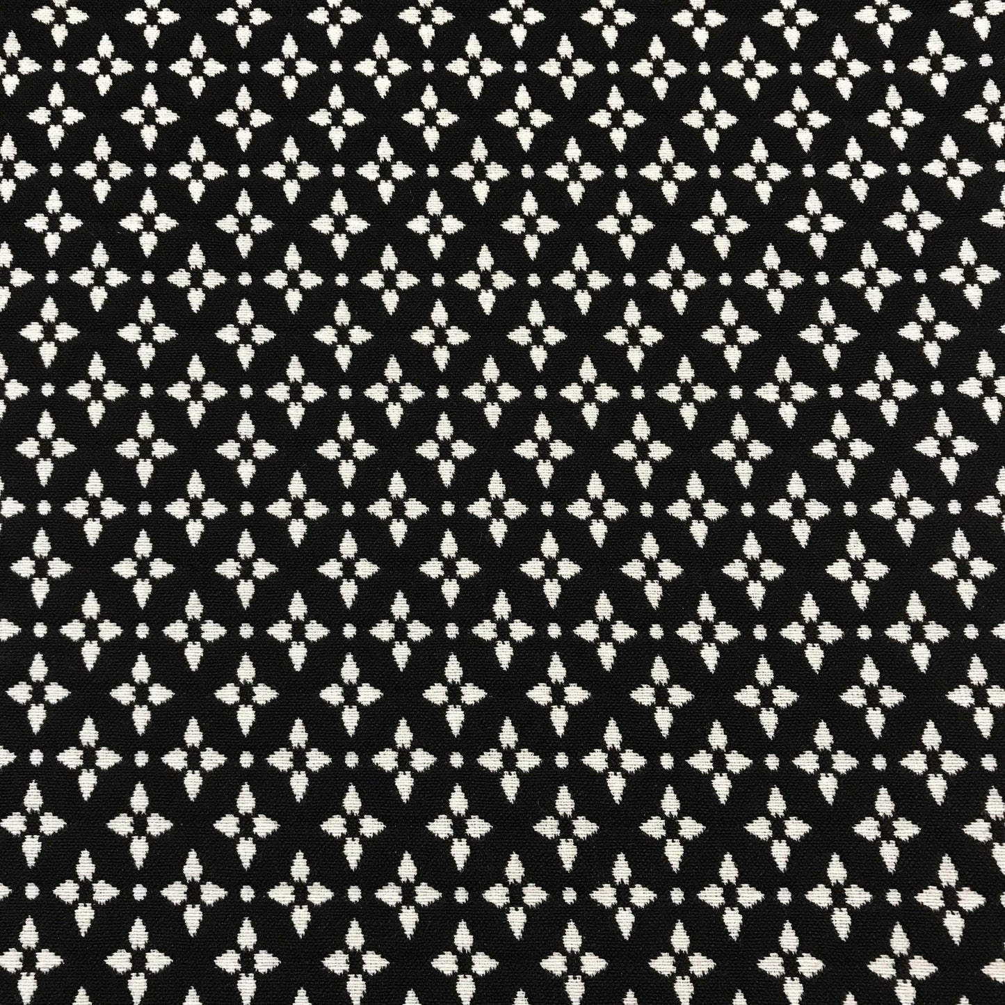 Stretchtyger - Diamond Flowers - Bomull Svart Vit Stark Stretch 9
