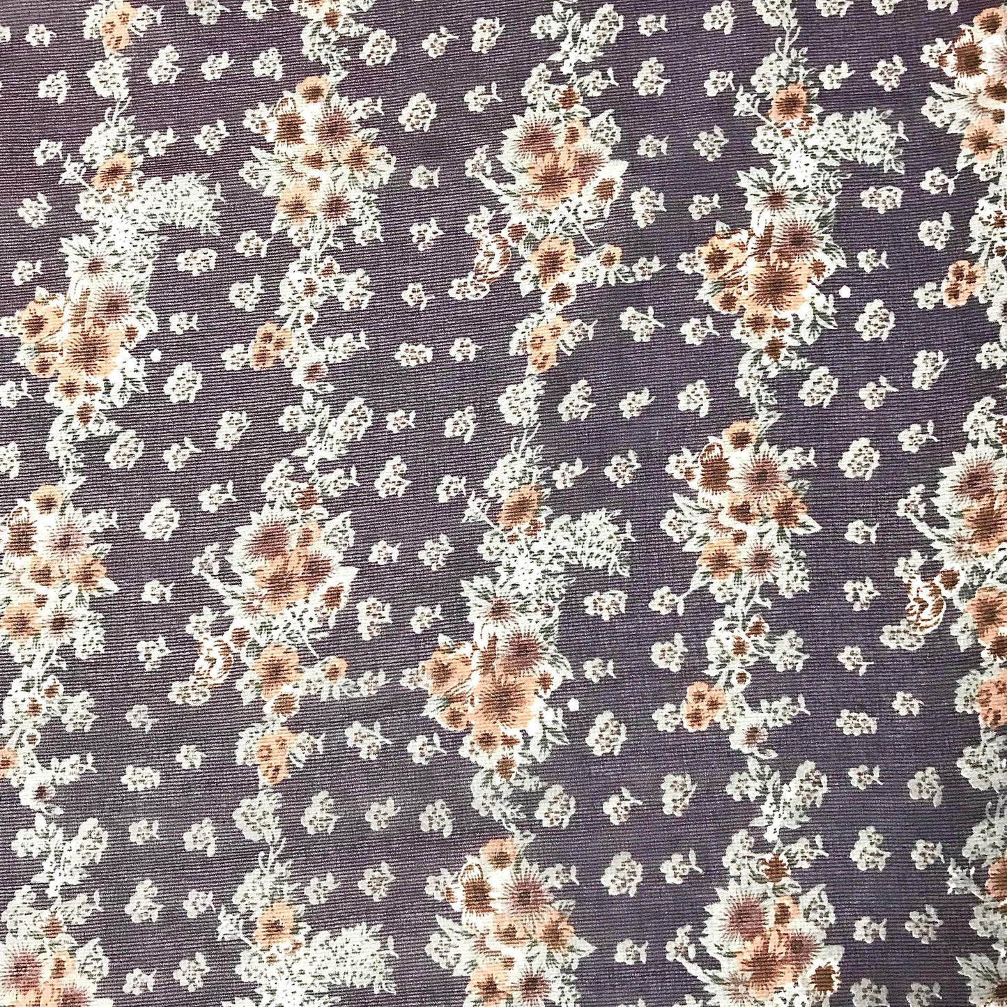 Mönstrat Chiffongtyg - Chiffong Tyg Blommigt Lila Brun 12