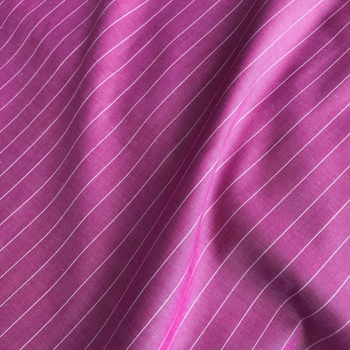 Mönstrade Modetyger - Bomull Vita Linjer Randigt Lila/Rosa 33