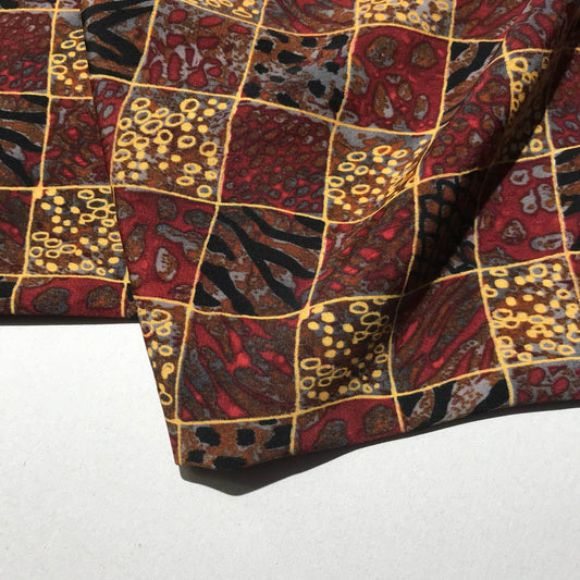 Mönstrade Modetyger - Brun Röd Beige Rutigt 45