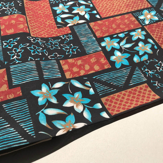 Mönstrade Modetyger - Mode Tyg Abstrakta Mönster Blå Röd Beige Blommor Rutigt 53