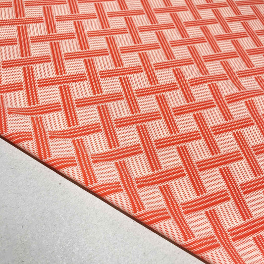 Mönstrade Modetyger - Orange Geometrisk 126