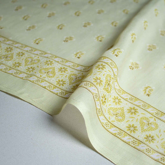 Mönstrade Modetyger - Mode Tyg Grön Gul Blommigt 144