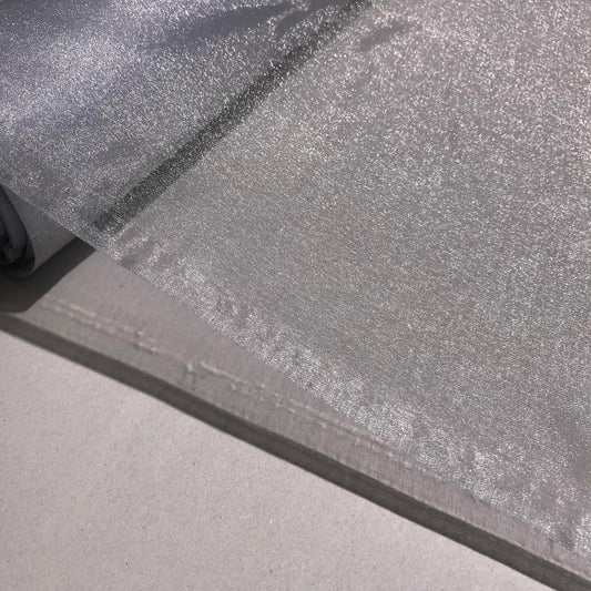 Organzatyg grå, silver