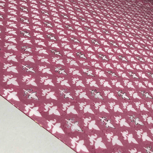 Mönstrade Modetyger - Skimmer Silver Lila Vit Damask 49