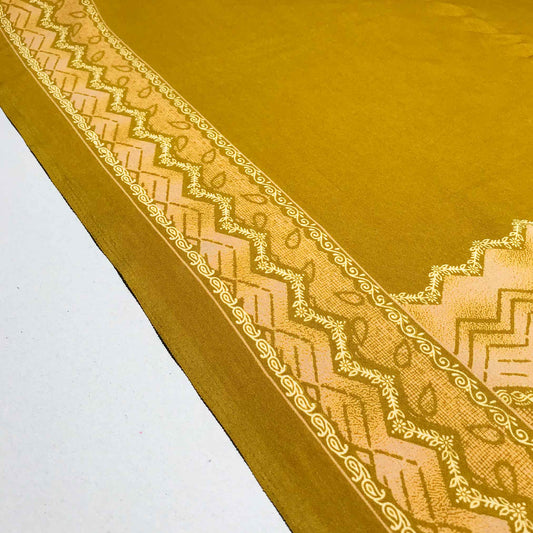 Mönstrade Modetyger - Grön Beige Rapport 58