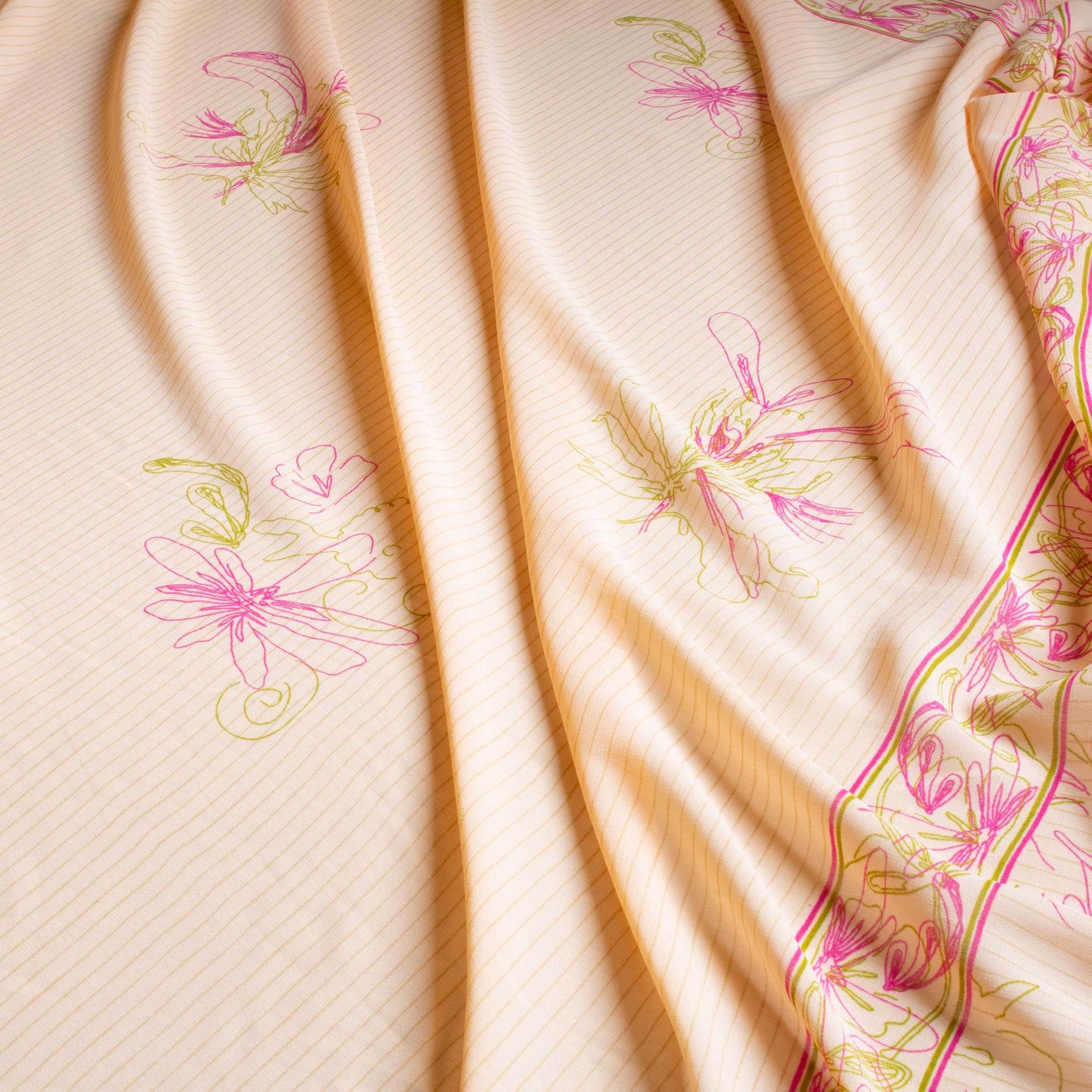 Crepetyg - Chiffong Beige Rosa Aprikos 25