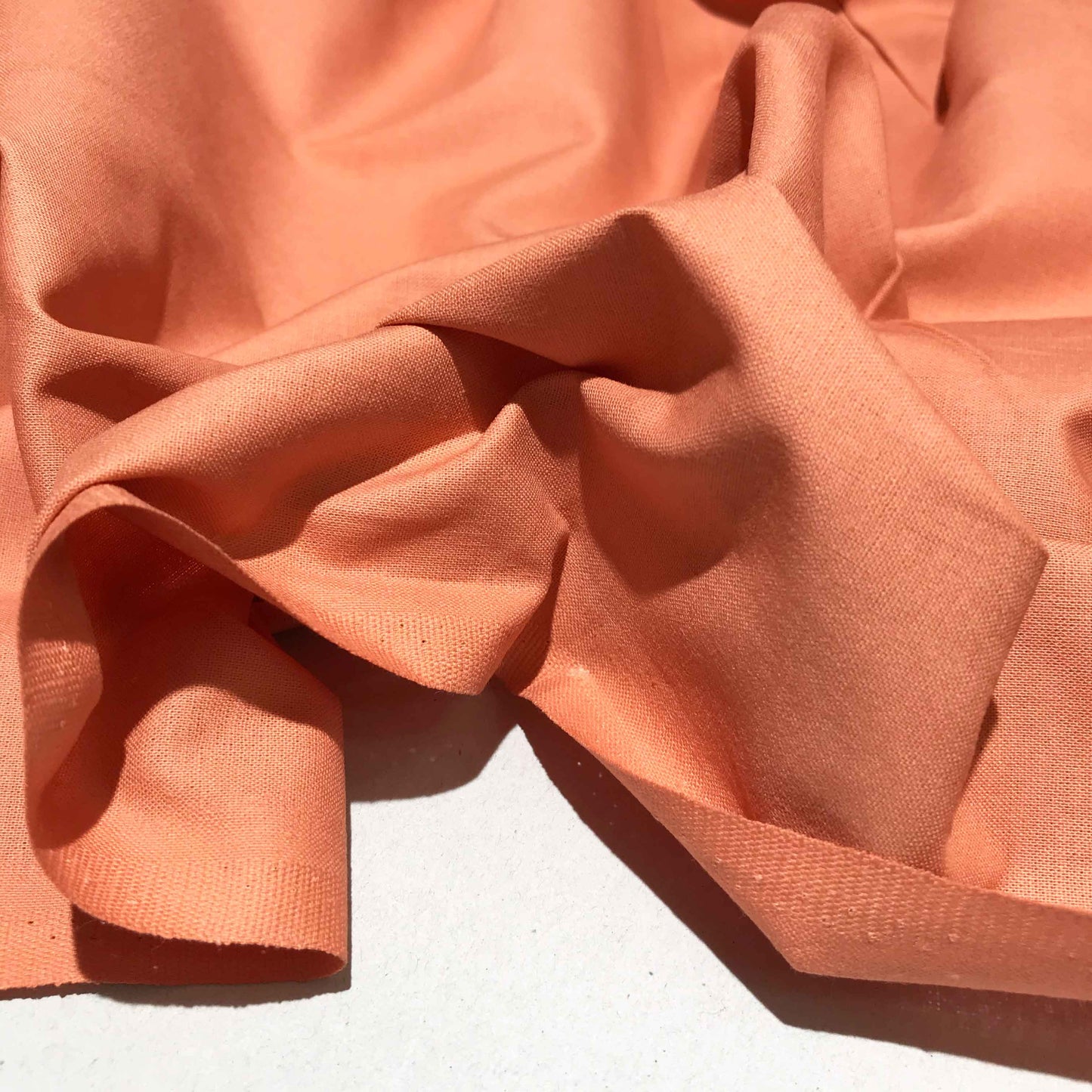 Enfärgat Tyg - Bomull Styv Orange 2