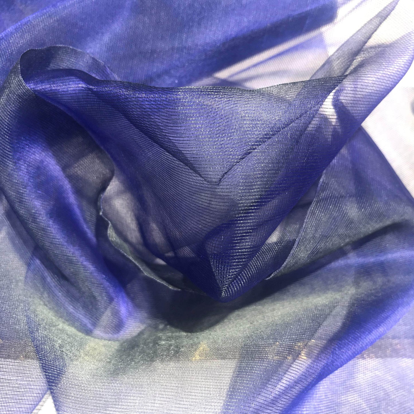 Sidenorganzatyg - Skiftar Färg Blå Lila 7
