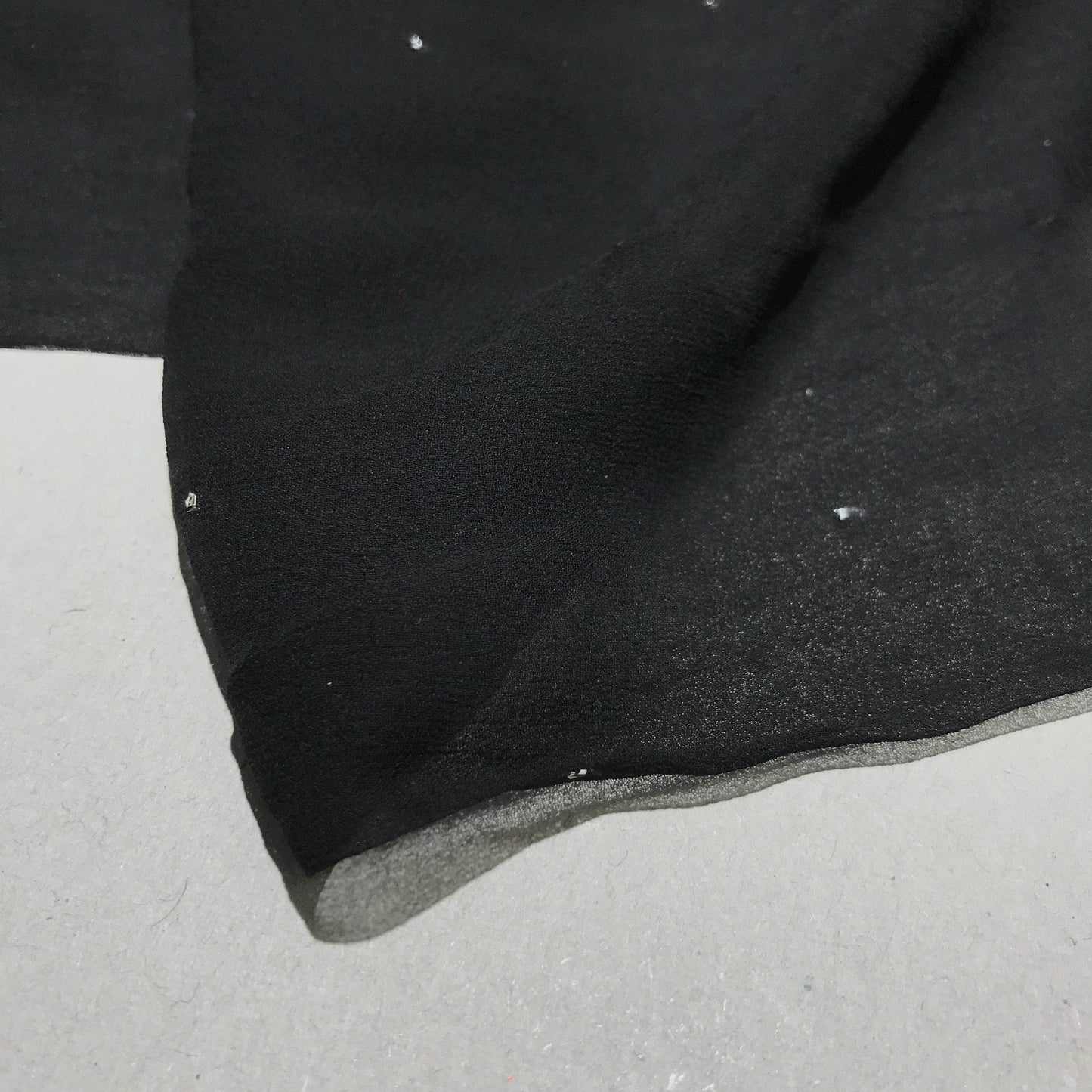 Sidenchiffongtyg - Chiffong Svart Silver Paljett 2