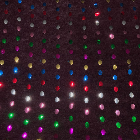 Sammetstyg - Lila Grön blå Rosa Guld Silver Paljett 1