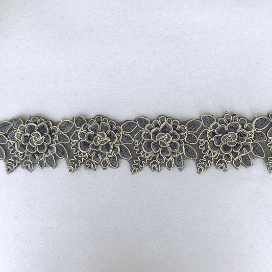 Band - Spets Silver Garden / Guld Silver 32