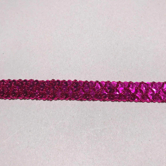 Band - Skimmer Cerise Rosa Paljett 2cm 51