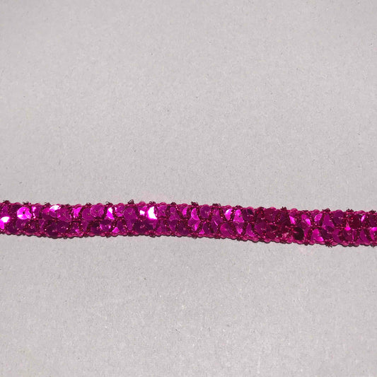 Band - Skimmer Cerise Rosa Paljett 1,2cm 52
