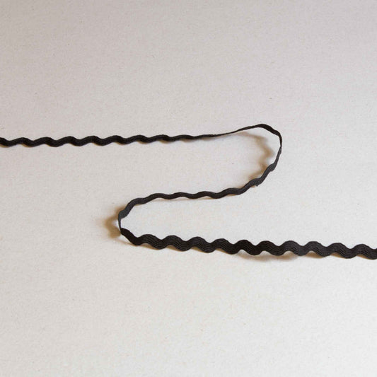 Band - Tygband Matt Svart Vågig 73