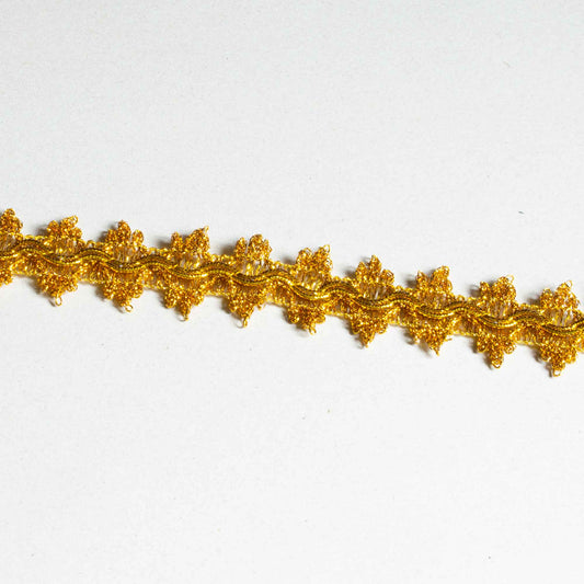 Band - Tygband Skimmer Guld Orange Röd 3,5cm 83