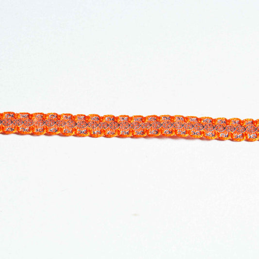 Band - Skimmer Silver Orange Paljett 1,5cm 91