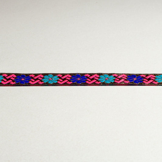 Band - Tygband Brun Blå Rosa Guld Skimmer 2,5cm 100