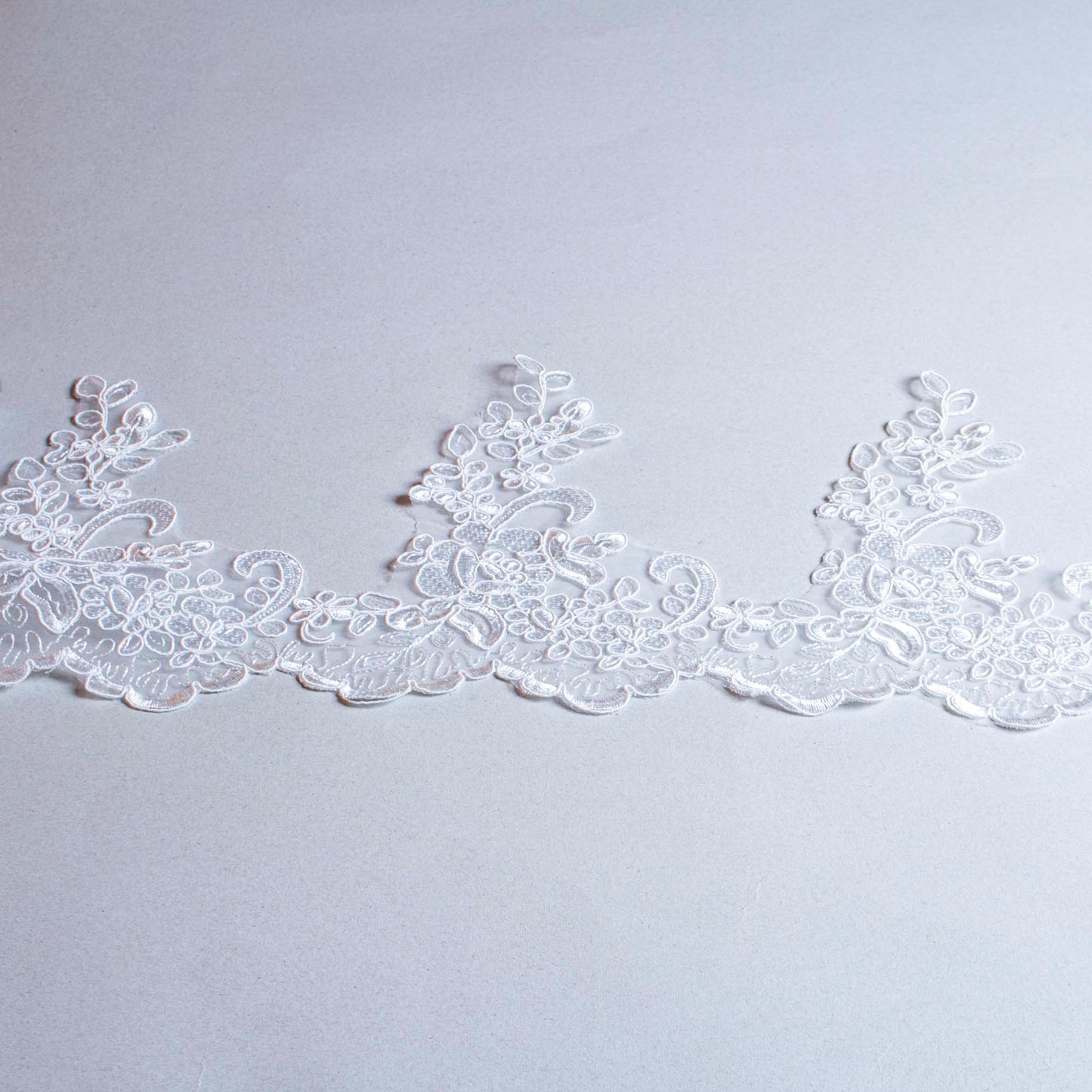 Brudspets Band - Brud Bröllop Spets Blomsterslinga Vit 139