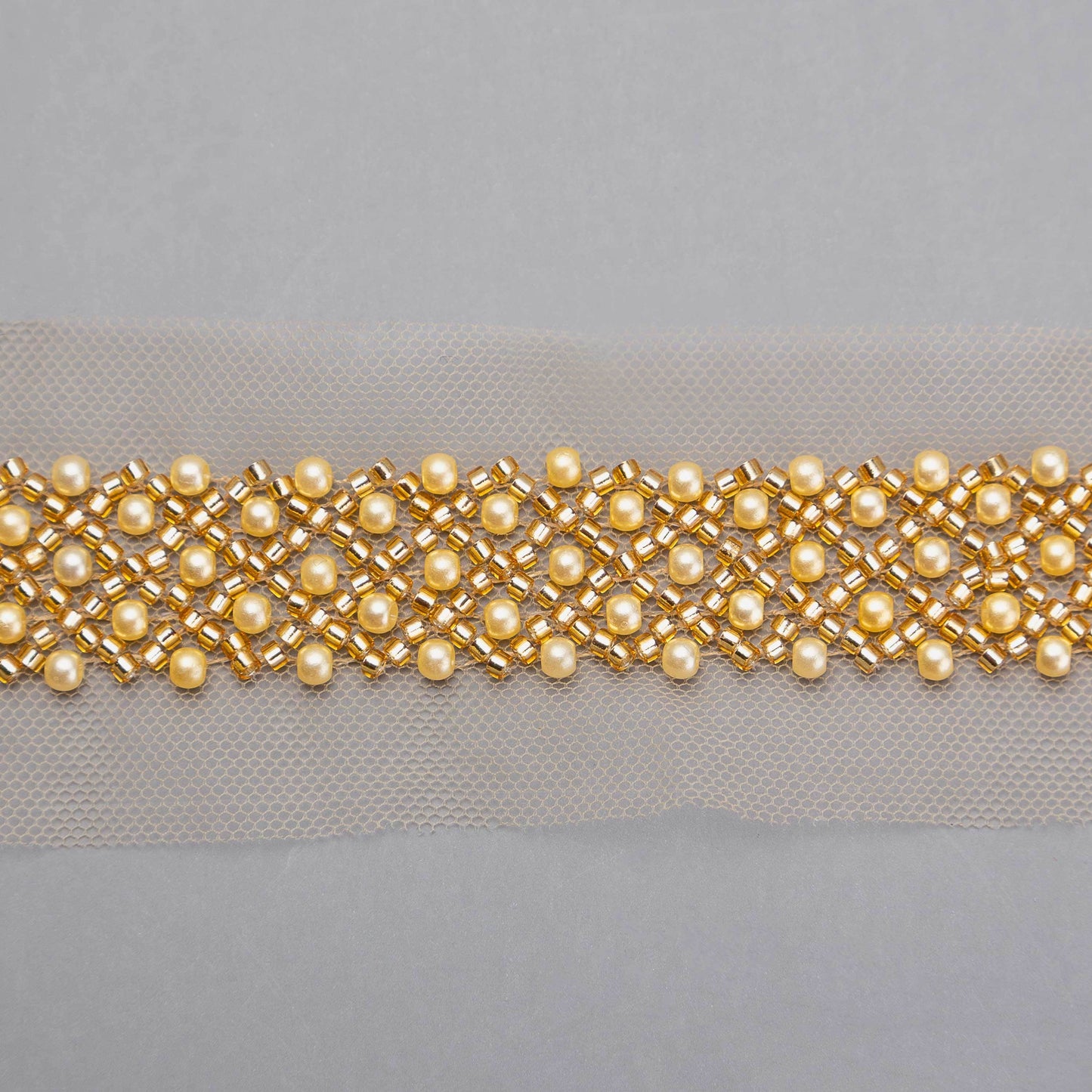 Pärlband - Ariel - Strass Pärlor Guld 53