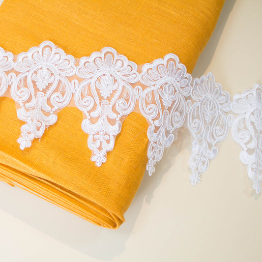 Brudspets Band - Brud Bröllop Spets Sagodroppar Kritvit 5