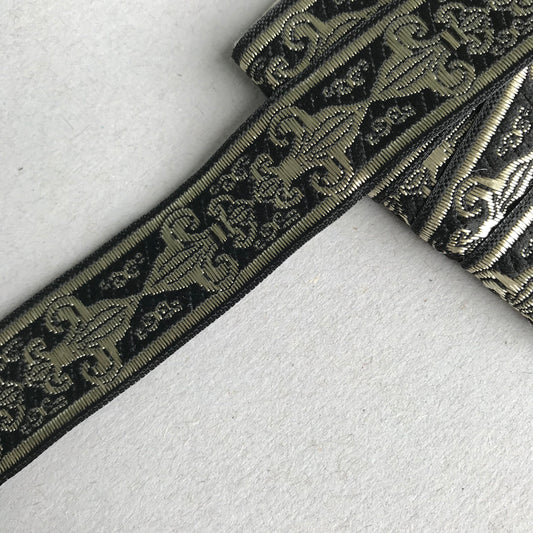 Band - Svart Beige / Silver Mönster Old Times 23