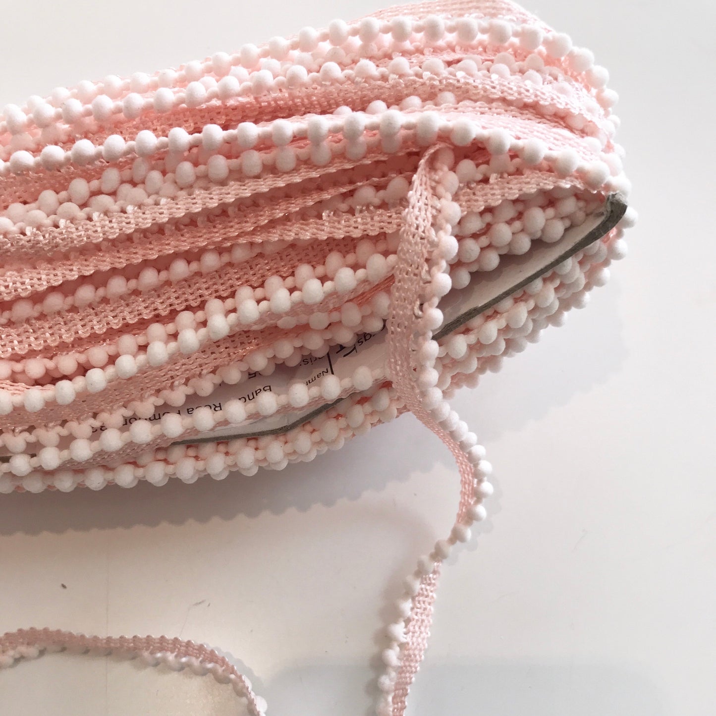 Band - Tygband Rosa Pompom Mjuk 32