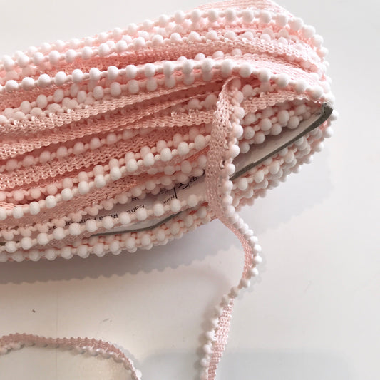 Band - Tygband Rosa Pompom Mjuk 32