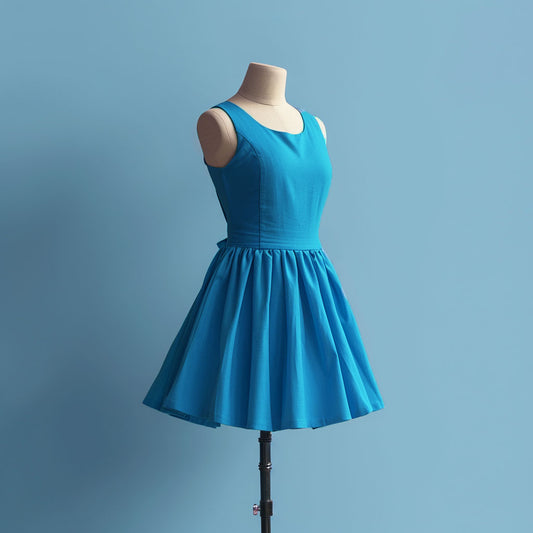 En snygg blå klänning