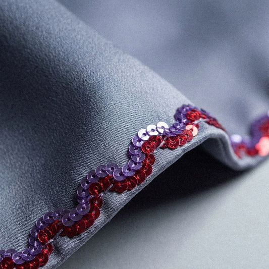 Band - Paljett Lila Röd Cerise 1 cm 138