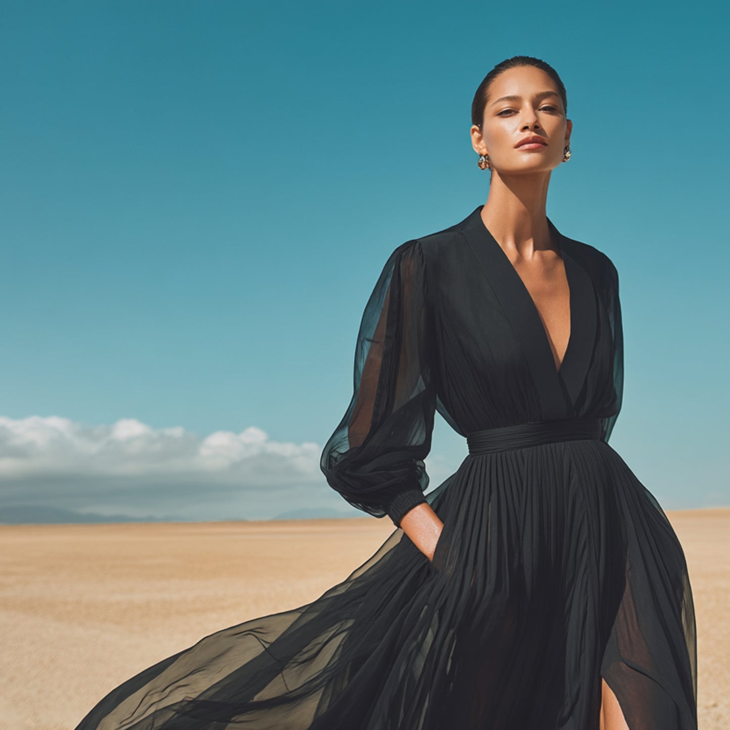 Chiffongtyg - Chiffong Eufemia Svart 8