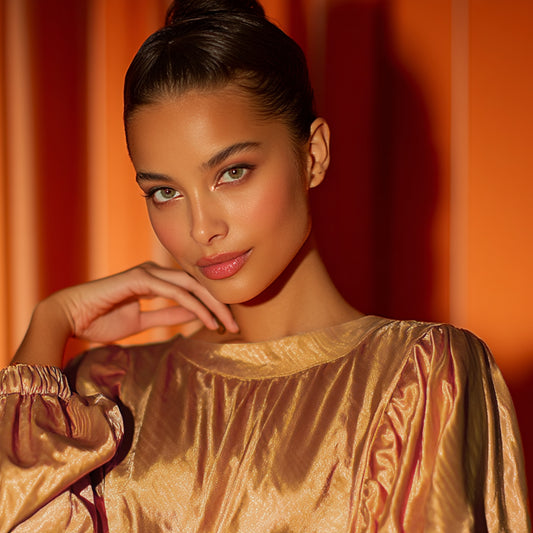 Crepe Satintyg - Satin Tyg Margaux Brun 12