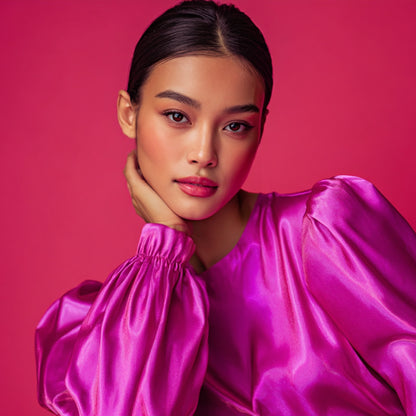 Crepe Satintyg - Satin Tyg Margaux Lila 40