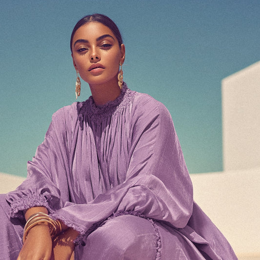 Enfärgat Tyg -  Lila 34