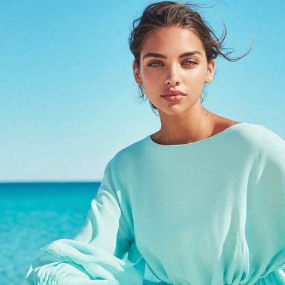 Enfärgat Viskostyg - Viskos Tyg Blå Grön 41