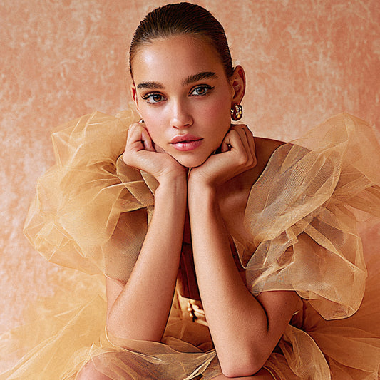 Hårt Tylltyg  - Tyll Camille Hård Gold Guld 8