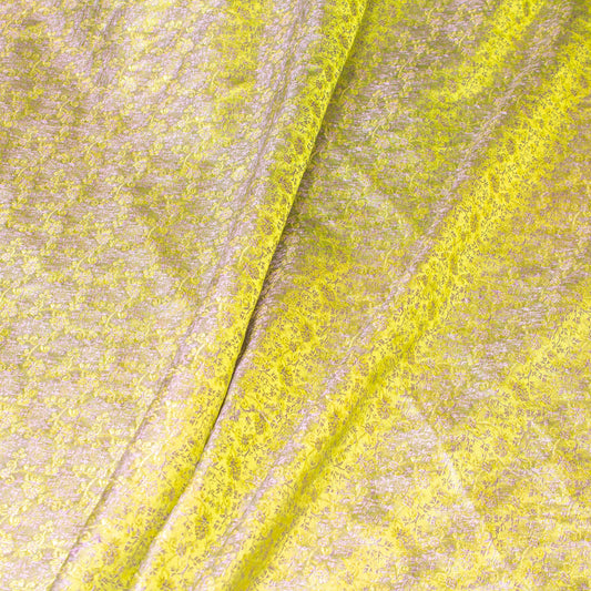 Sari - Siden Skiftar Färg Lime Grön Guld Lila Grå 67