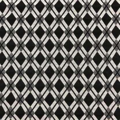 Stretchtyger - Multi Square - Bomull Svart Vit Lite Stretch 4
