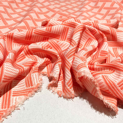 Mönstrade Modetyger - Orange Geometrisk 126