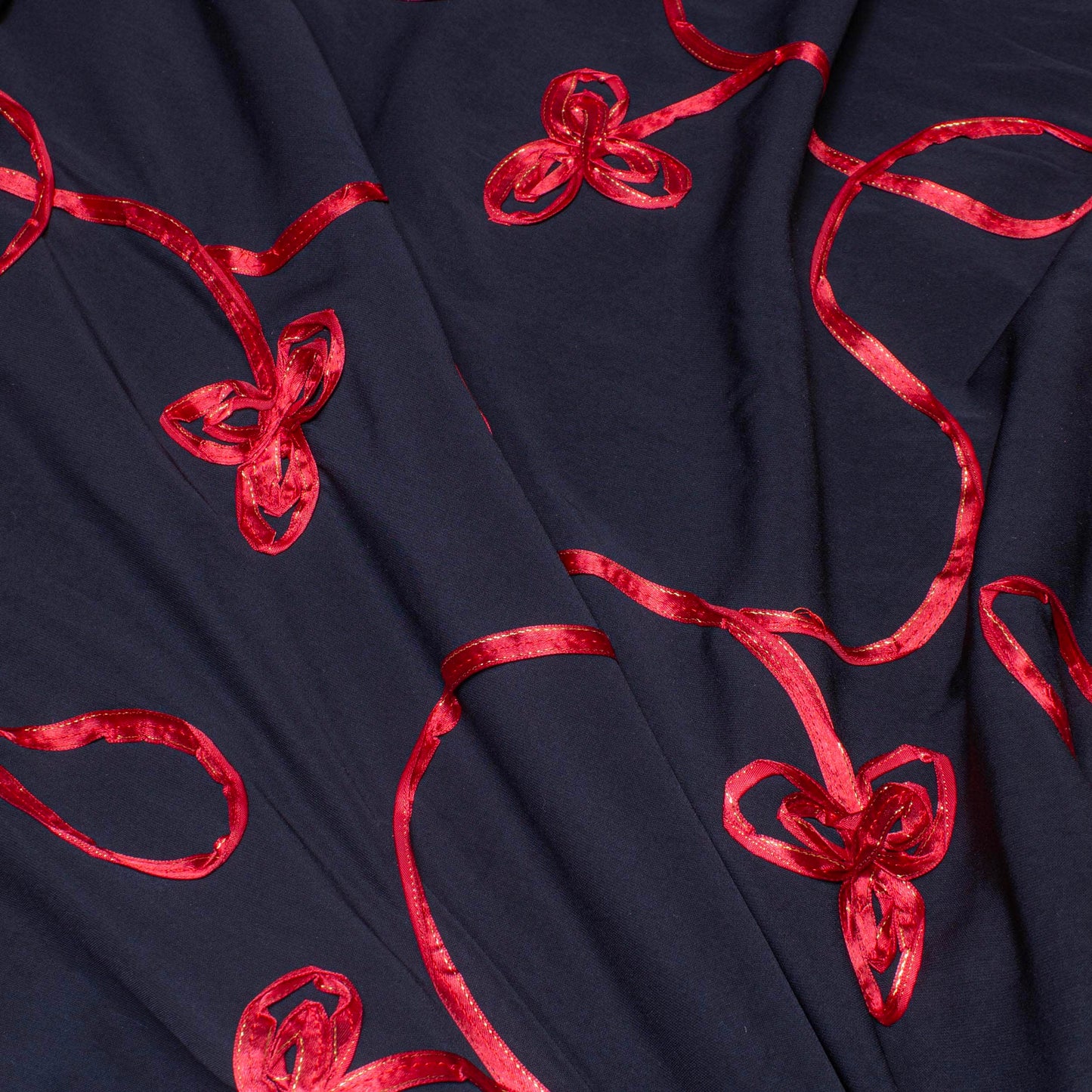 Mönstrade Modetyger -  Blommigt Röd Marinblå Blå 167