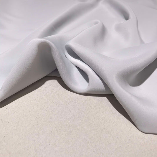 Crepetyg - Crepe Tyg Mjuk Ljusgrå Grå Blå 6