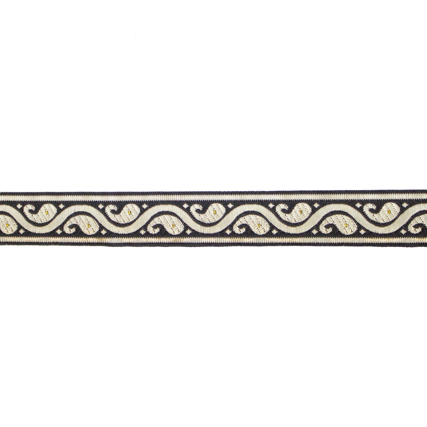 Band - Svart Beige / Silver Skimmer Paisley Geometrisk 3