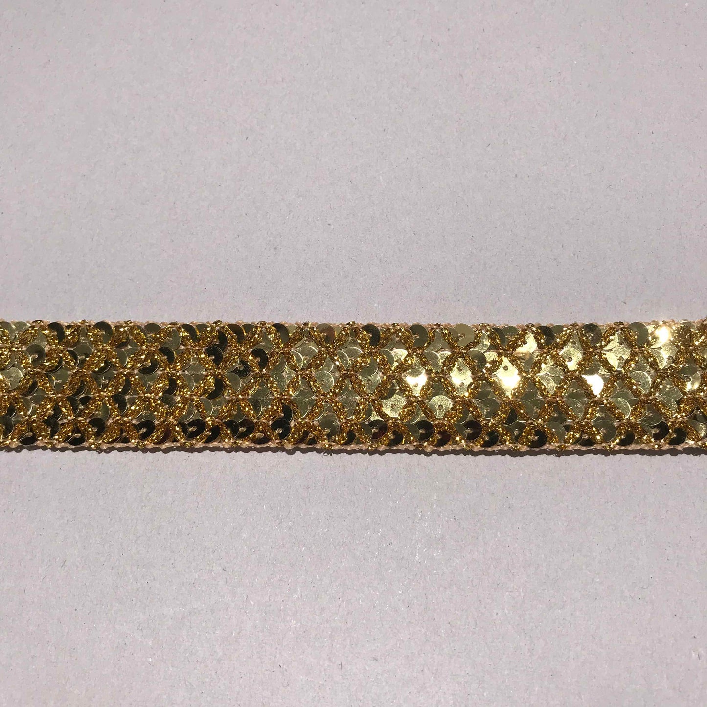 Band - Skimmer Guld Paljett 3,2cm 50