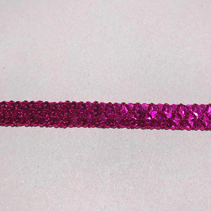 Band - Skimmer Cerise Rosa Paljett 2cm 51