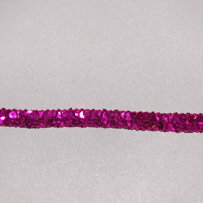 Band - Skimmer Cerise Rosa Paljett 1,2cm 52